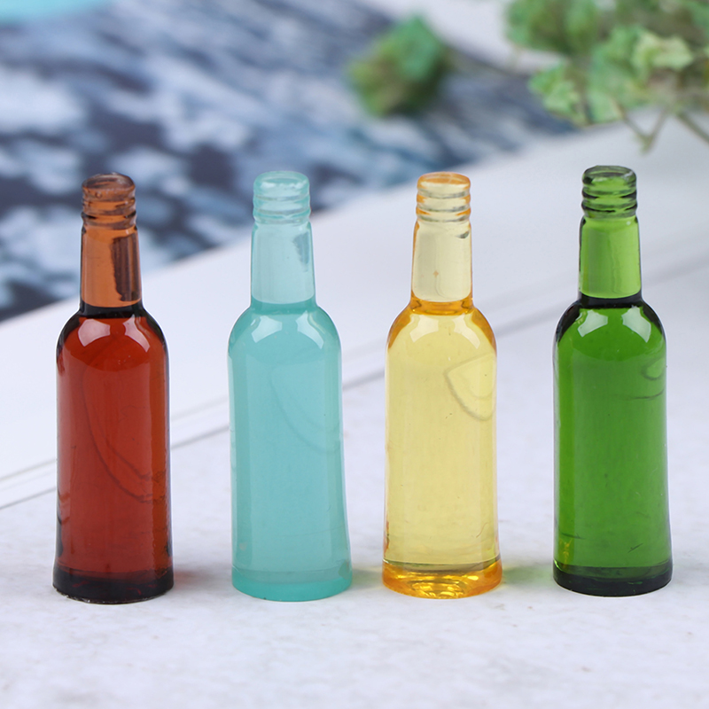Wine Beer Usa - 6 個 1:12 ドールハウスミニチュアビールワインドリンクボトル人形キッチンアクセサリー子供のための創造的な遊び
