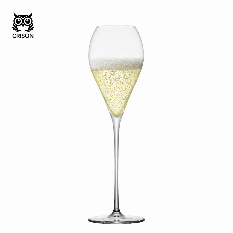 Champagne Flute Pair - crison クリソン CP8207 手作りクリスタルガラスシャンパンカップバーバーテンダーカクテルウェディングパーティー用品ガラスカップ