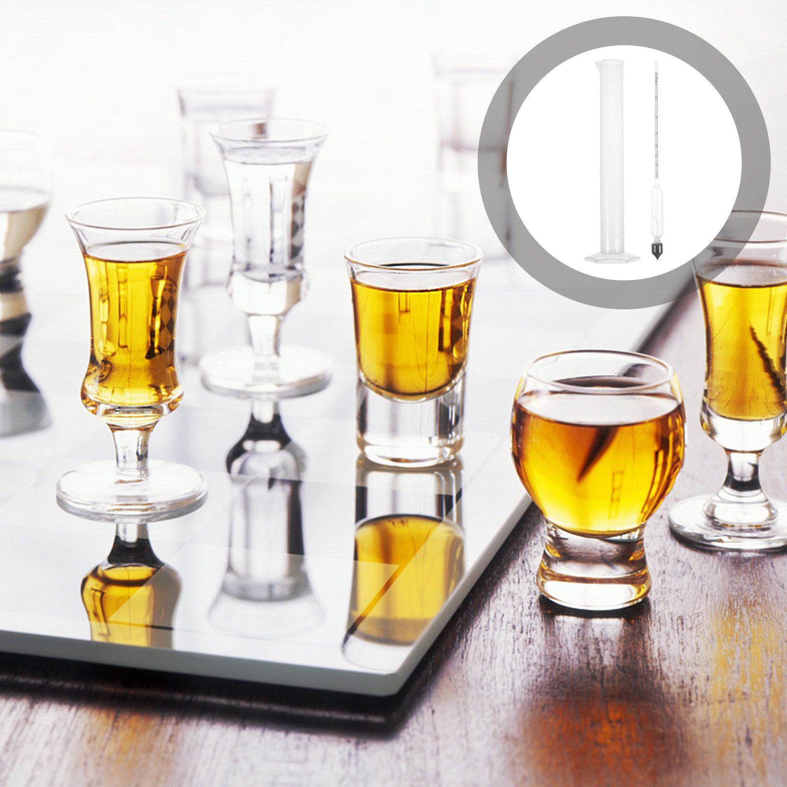 Wine Beer And Cider - 1セット プロフェッショナル アルコールメーター ガラス比重計 重力測定管 家庭用ビール
