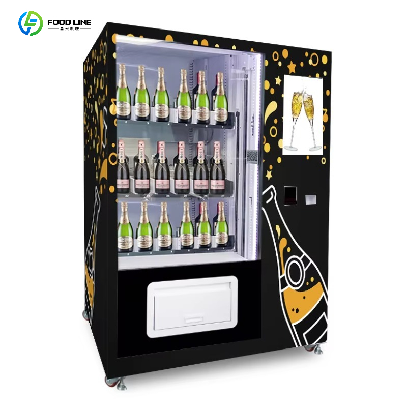 Wine Beer Usa - ホットセール タッチスクリーン ビール・シャンパン・ワイン自動販売機 マイクロスマートベンディング エレベーターカードリーダー搭載 カスタマイズ可能