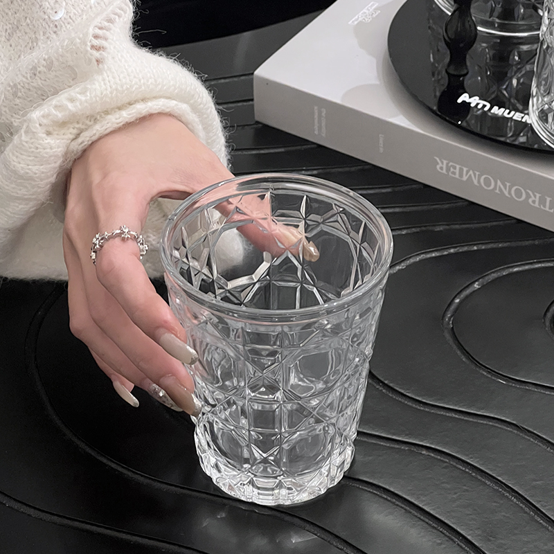 ヴィンテージダイヤモンドパターンのグラス,2ピース,310m - Wine Beer Usa のレビューと価格
