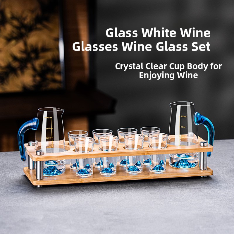 高級中華風クリスタルガラス白ワインカップセット 家庭用シング - Wine Glass Set Crystal のレビューと価格