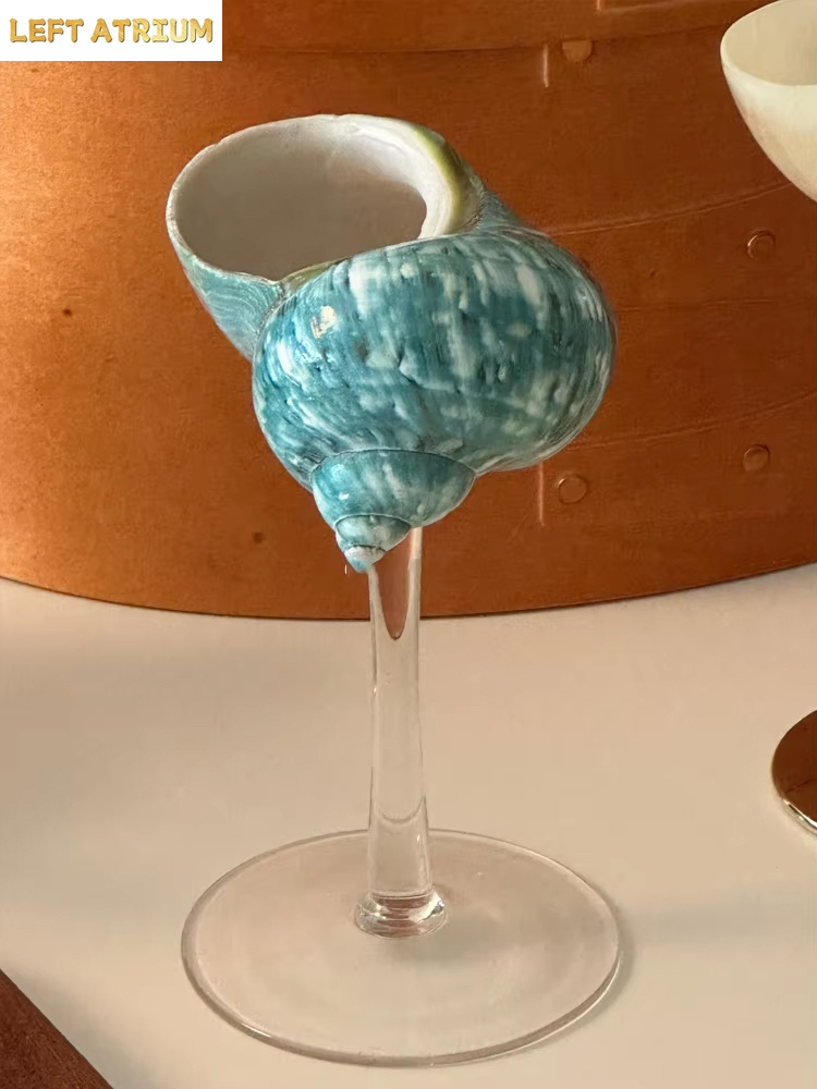 軽贅沢な手作りアート作品 天然貝殻ワイングラス クリエイティ - Wine Glass Set Crystal のレビューと価格
