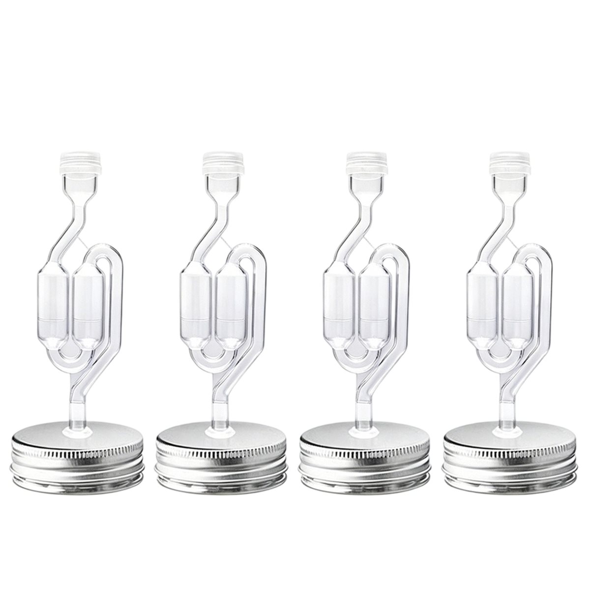 4個入り 70mm 発酵蓋＆エアロックコンボセット 広口瓶用 - Wine Beer And Cider のレビューと価格
