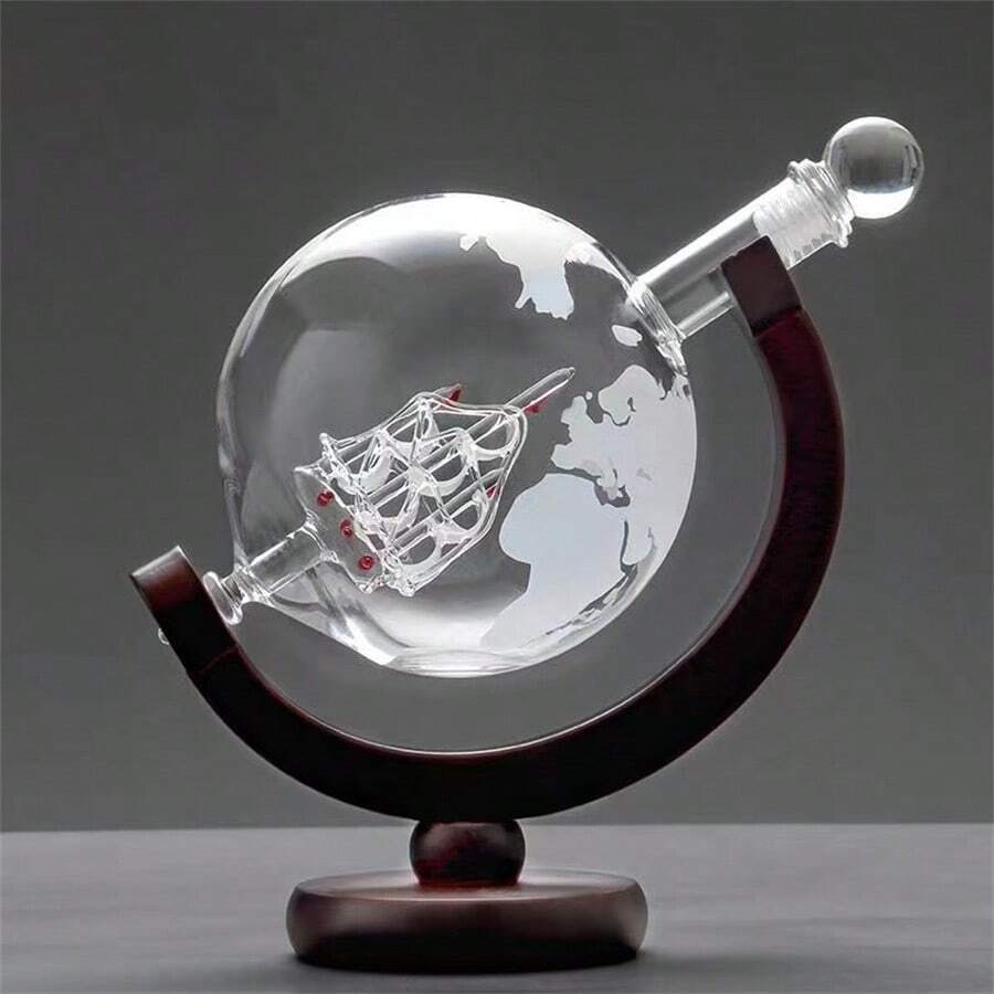 1個/3個セットの地球儀型デカンタ、ウイスキーグローブデカン - Wine Glass Set Crystal のレビューと価格