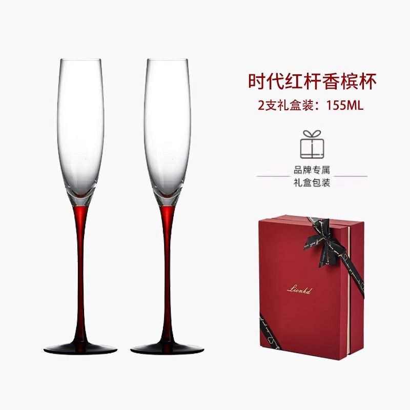 HYS高級ギフトシャンパンカップクリスタルガラスガールフレン - Wine Glass Set Crystal のレビューと価格