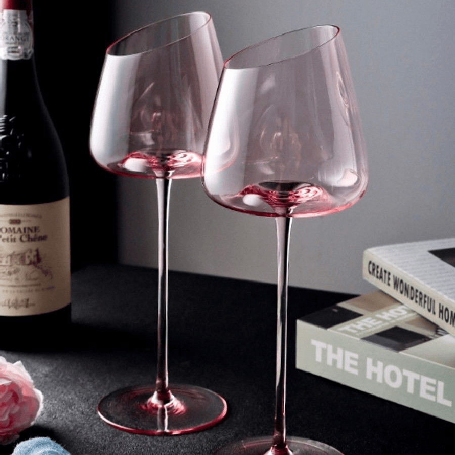 フランス産ピンクフラミンゴ赤ワイングラスセット クリスタルガ - Wine Glass Set Crystal のレビューと価格