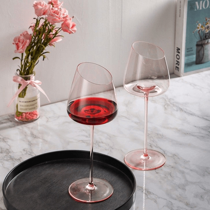 フランス産ピンクフラミンゴ赤ワイングラスセット クリスタルガ - Wine Glass Set Crystal のレビューと価格