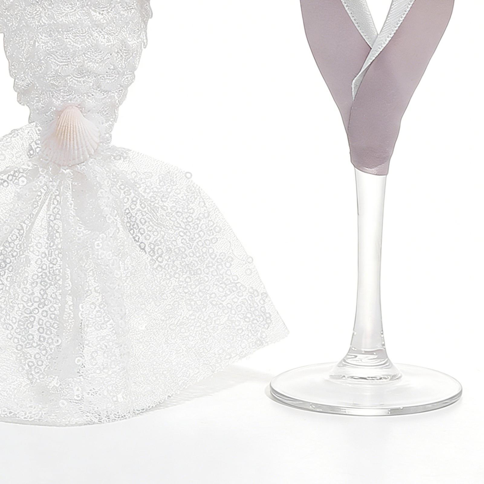 新郎新婦グラス 1 ペア 新郎新婦デザイン クリア ホームデ - Champagne Flute Pair のレビューと価格