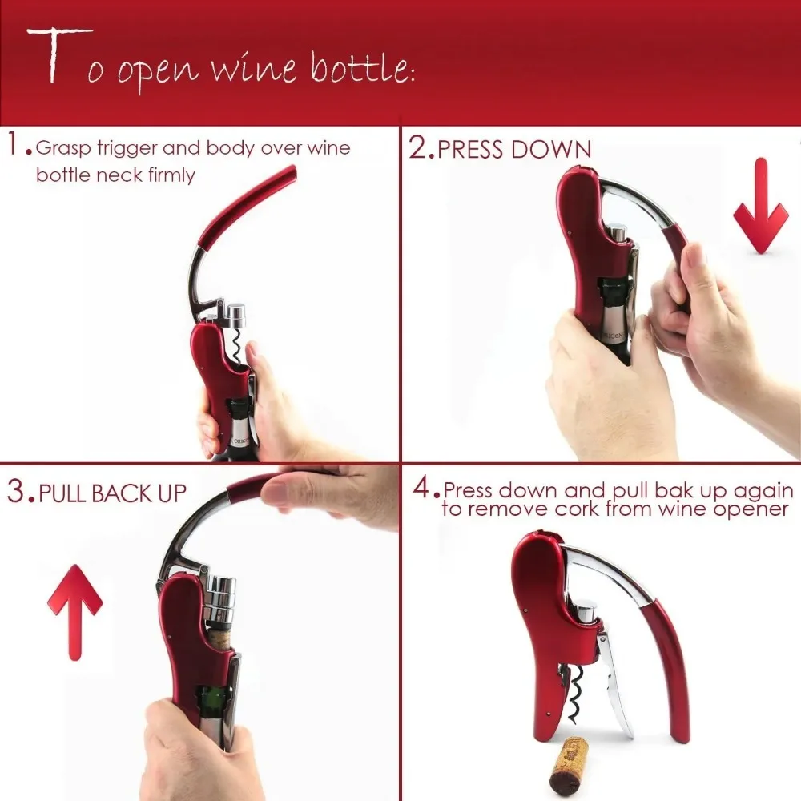 プロ仕様ステンレス製ワインオープナー ウェイターズコルクスク - Wine Beer Usa のレビューと価格