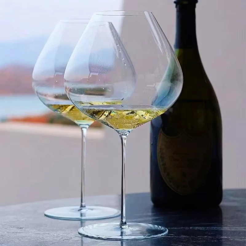 超薄型クリスタルワイングラスセット、背の高いステムのブルゴー - Wine Glass Set Crystal のレビューと価格