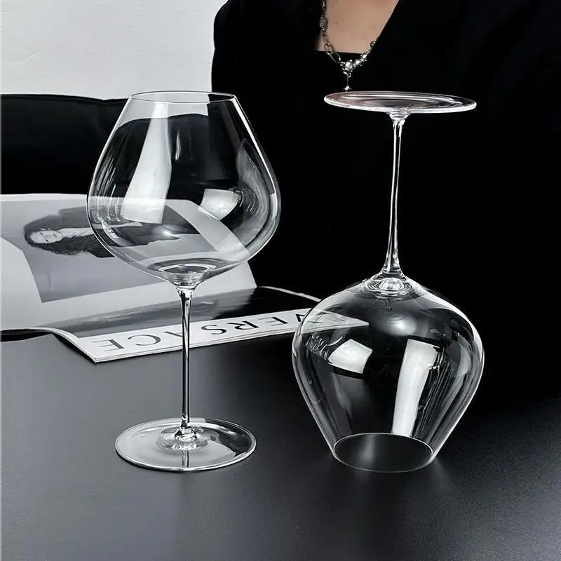 超薄型クリスタルワイングラスセット、背の高いステムのブルゴー - Wine Glass Set Crystal のレビューと価格