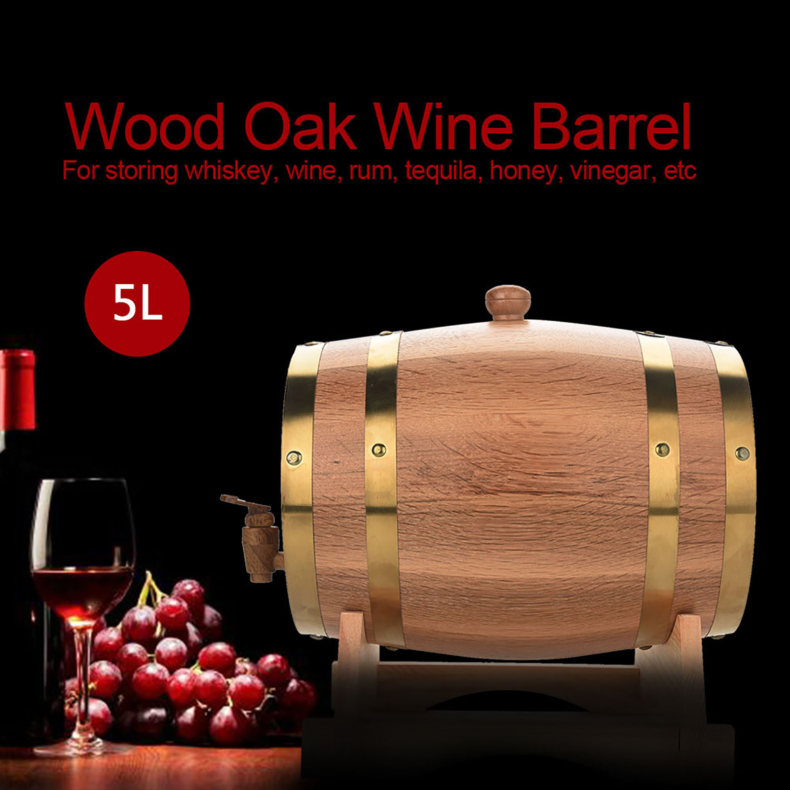 ビール、ウイスキー、ラム、ポルトワイン用のヴィンテージ木製オ - Wine Beer Rum のレビューと価格