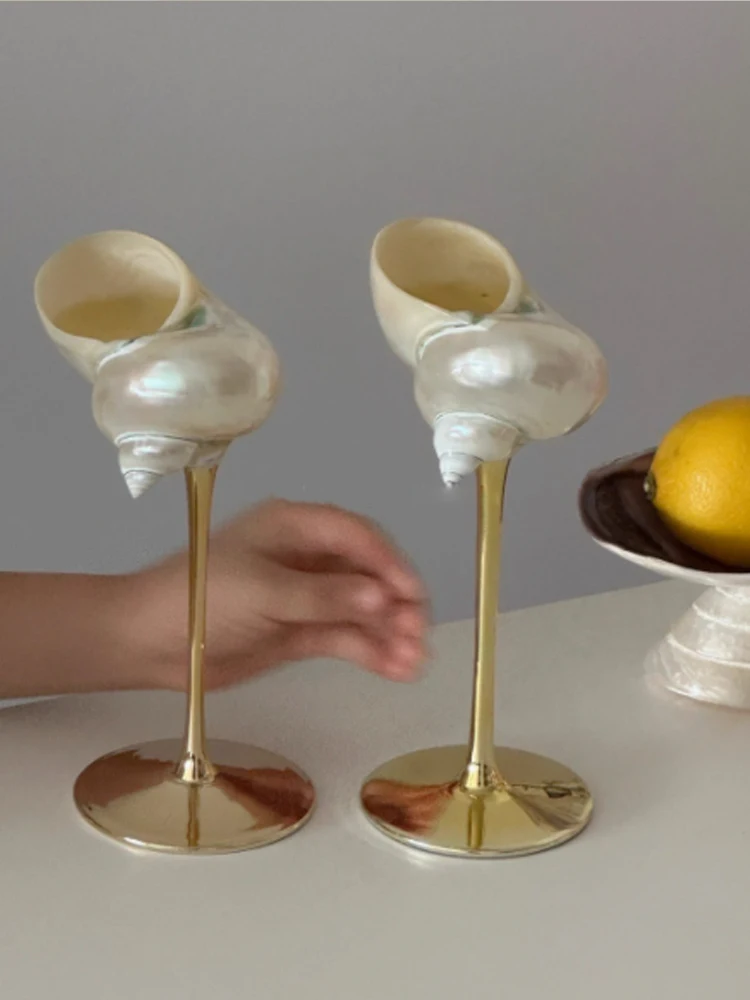 アフンダー・ジアズ レトロカップル貝殻ワインカップ |    - Wine Glass Set Crystal のレビューと価格
