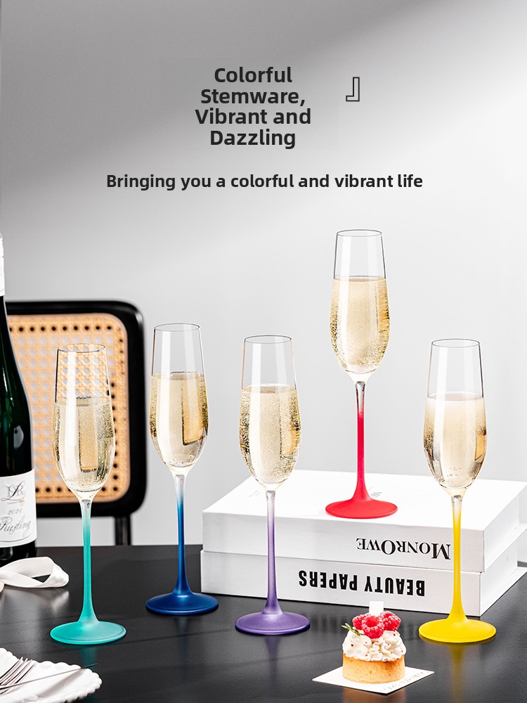 2026年新作シャンパングラスセット 家庭用ハイフットクリス - Wine Glass Set Crystal のレビューと価格