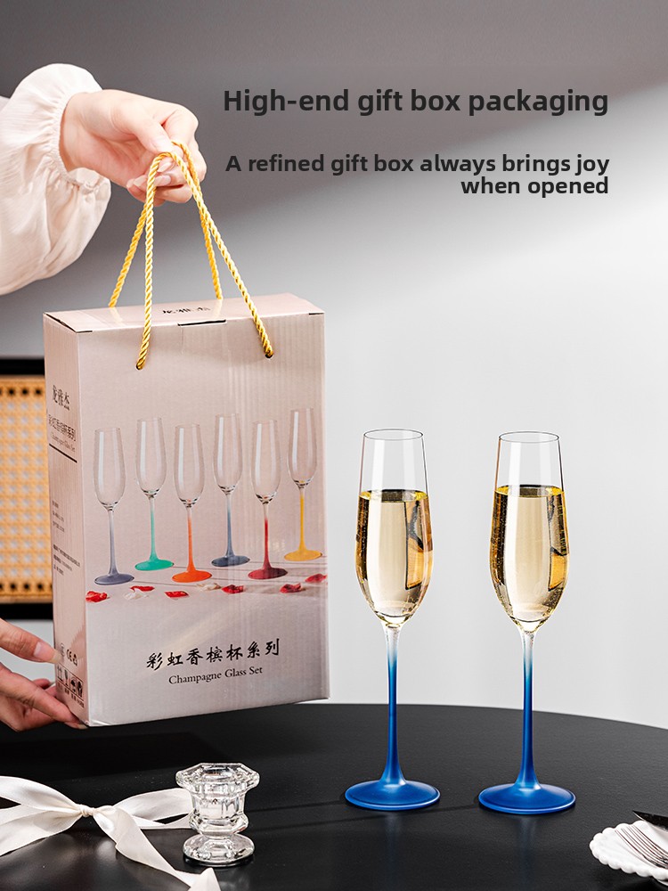 2026年新作シャンパングラスセット 家庭用ハイフットクリス - Wine Glass Set Crystal のレビューと価格
