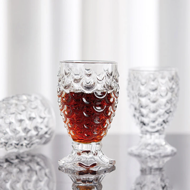 はい、6個セット マーメイドグラスカップ 可愛い魚鱗カップ  - Wine Glass Set Crystal のレビューと価格