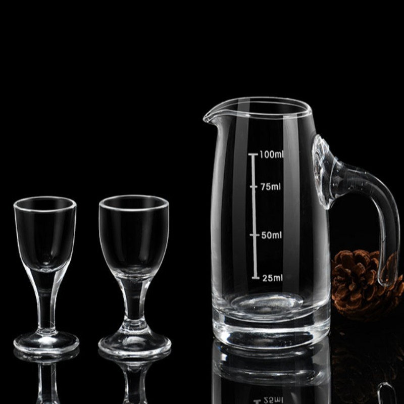 小さなワイングラスセット白酒グラスワインポットミニワインカッ - Wine Glass Set Crystal のレビューと価格
